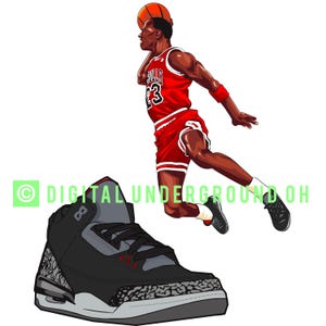 Michael Jordan Jordan 3 zwart cement, png