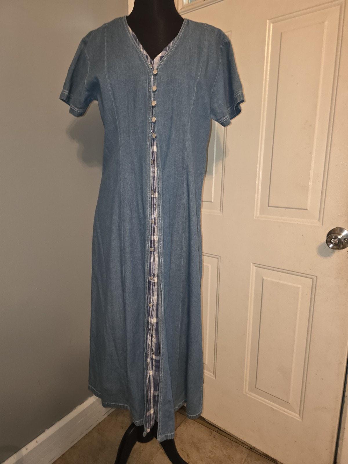 90s Denim Teacher Dress - Etsy