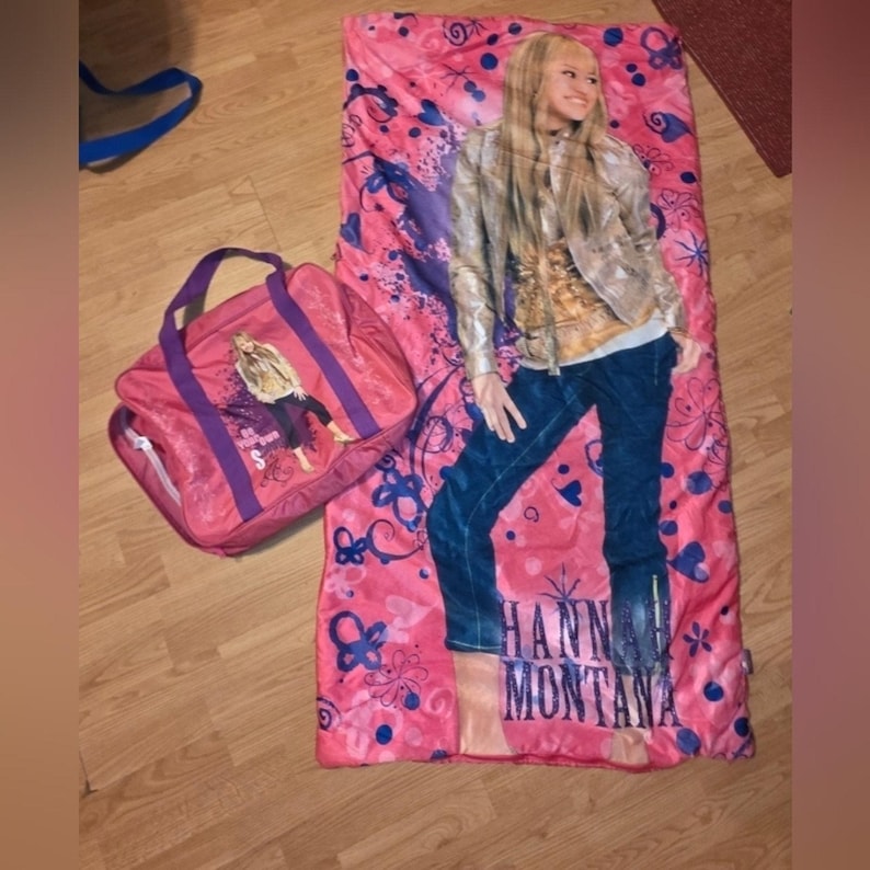 Y2K Disney Hanna Montana Sleeping Bag And Overnight Duffle Miley Cyrus Slumber image 15