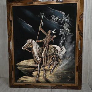 Velvet Painting Native Americans - Etsy