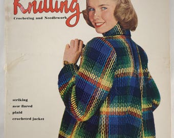 Vintage 1948 Modern Knitting Crocheting and Needlework Magazine
