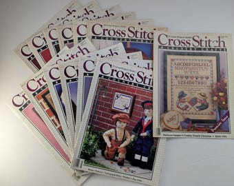 Vintage 1980's Cross Stitch & Country Crafts Magazine Back Issues - YOU CHOOSE