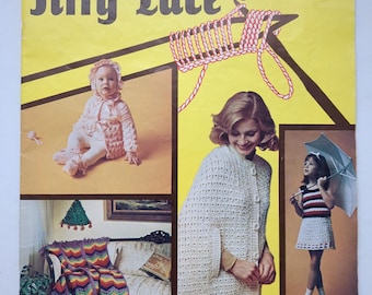 Vintage 1970's Exciting Jiffy-Lace Instruction Booklet - make it with 1 knitting needle and a crochet hook