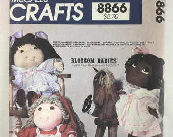 McCall's Crafts Sewing Pattern 8866 UNCUT Blossom Babies Soft Sculptured Dolls and Clothes