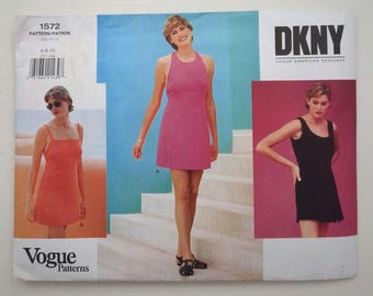 Vogue American Designer Sewing Pattern 1572 UNCUT DKNY Misses' Dress & Jumpsuit Size 6-8-10