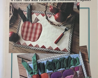 Pick a Place Mat Leisure Arts Craft Sewing Leaflet 1450