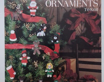 Vintage Leisure Arts Leaflet Christmas Ornaments to Knit 12 Designs by Kathy White Cornell