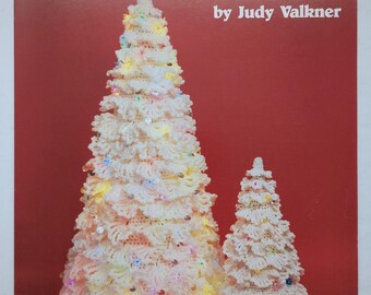 Vintage Crochet Christmas Trees Pattern Leaflet by Judy Valkner
