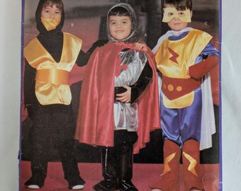 Sewing Pattern UNCUT Butterick 5660 Childs Halloween Costume Child Size 2-8 Ninja, Knight, Superhero Vintage 1998