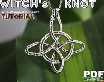 Witch Knot Pendant Wire Wrap Tutorial, jewelry tutorial, jewelry making, handmade jewelry, Copper necklace, wire wrapped jewelry, witchcraft