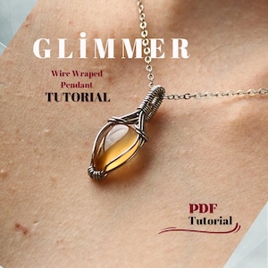 Wire Wrapping Pendant Tutorial for Beginner , jewelry tutorial, jewelry making,  jewelry diy , handmade jewelry, beading tutorial, wirewraps