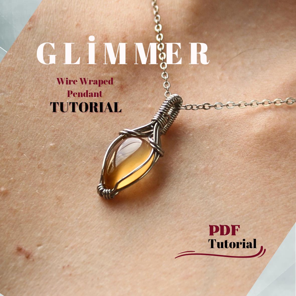Wire Wrapping Pendant Tutorial for Beginner , jewelry tutorial, jewelry making,  jewelry diy , handmade jewelry, beading tutorial, wirewraps