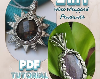 Double Tutorial Bundle for Wire Wrapped Pendants, handmade jewelry, wire wrapped jewelry