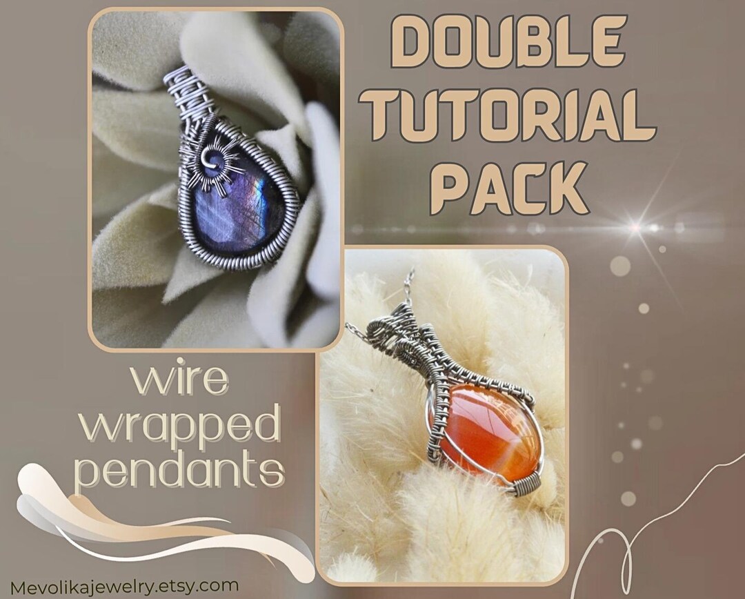 Double Tutorial Bundle for Wire Wrapped Pendants, Step by Step Wire ...