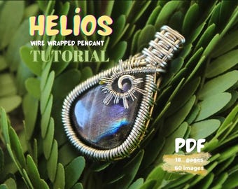 Wire wrapped pendant, jewelry tutorial, jewelry making, handmade jewelry diy, beading tutorial, Copper necklace, wire wrapped jewelry,