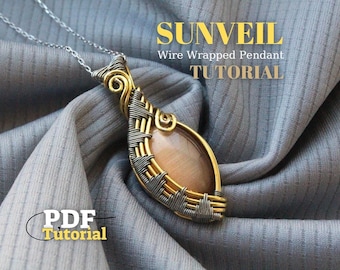 Sunveil wire wrap pendant, wire wrap tutorial, jewelry making, Jewelry tutorial, wire work tutorial, DIY jewelry making