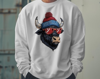 Buffalo Bills Football Crewneck Sweatshirt, AFC East