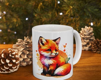 Fox Ceramic Coffee Mug, Animal Lover Gift