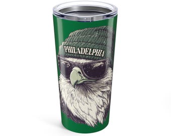 Bicchiere Philadelphia Eagles: regalo per i fan della NFL in acciaio inossidabile da 20 once