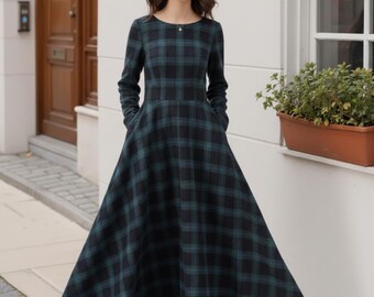 Tartan Evening Gown  Silk Lined Formal Dress  Scottish Style  Acrylic  Fabric - Etsy