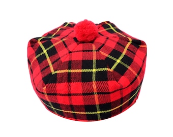 Tartan Tam O Shanter Hat: Acrylic Wool Scottish Bonnet With  display picture 1