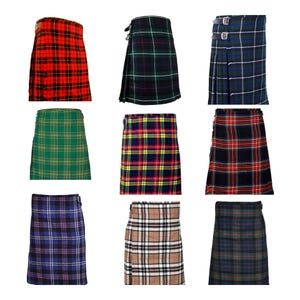 Traditional Tartan Kilts For Men Scottish Highland Light Weight Kilt Available in 50+ Tartans