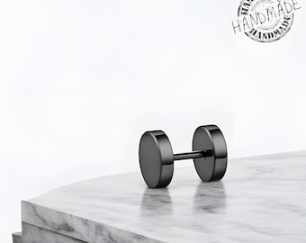 Titanium oorknopjes voor heren en dames - Minimalistische hypoallergene oorbellen - zwarte, gouden en zilveren ronde oorbellen - trendy cadeau