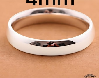 Titanium Ring • 3MM 4MM Classic Wedding Band Minimalist Comfort Fit • Hypoallergenic & Durable  Unisex Modern Jewelry Gift for Men and Women