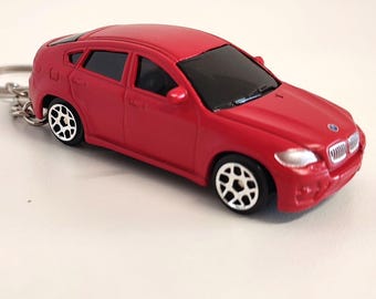 Keychain BMW X6 mini toy diecast car key keychain gift for car enthusiast keychain accessories decoration car replica 1:64 scale