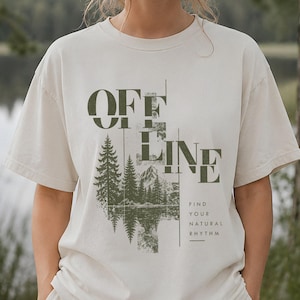 Offline-vandringströja, campingtröja, naturälskare-present, digital detox-tröja, mindfulness-present, jorddagen-tröja, nationalpark-tröja