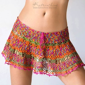 Crochet beach skirt cover up falda PATTERN PDF Tutorial digital instant download DIY English charts