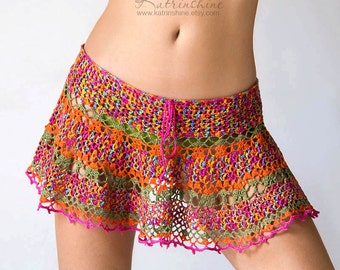 Crochet beach skirt cover up falda PATTERN PDF Tutorial digital instant download DIY English charts