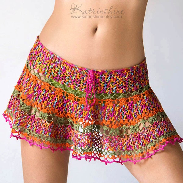 Crochet beach skirt cover up falda PATTERN PDF Tutorial digital instant download DIY English charts