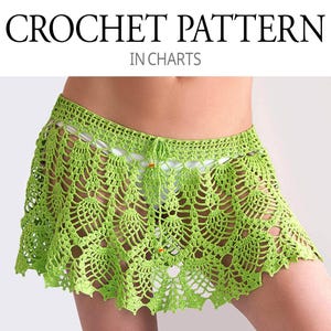 Crochet Skirt Pattern PDF with charts, Beach Bridal Cover‑Up DIY, Customizable Summer Crochet Skirt, beach skirt, Beginner-Intermediate