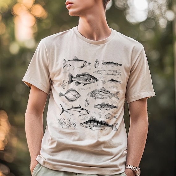 Retro fishing shirt, vintage bass shirt, trout fishes tee, fisher shirts, gift fishing dad, Tuna fisher, fisher man gifts, nature fish shirt