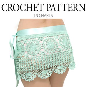 Pattern PDF for Crochet beach skirt, summer cover up, Made To Measure with charts, Customisable Tutorial,  instant download, DIY Beachwear