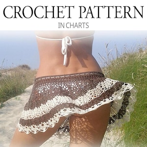 Crochet Skirt Pattern PDF with charts, Beach Bridal Cover‑Up DIY, Customizable Summer Crochet Skirt, beach skirt, Beginner-Intermediate