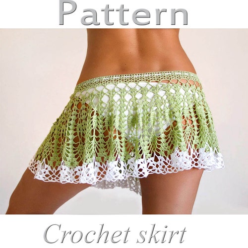 Crochet Beach Skirt Cover Up Boho Falda Mini PATTERN Etsy