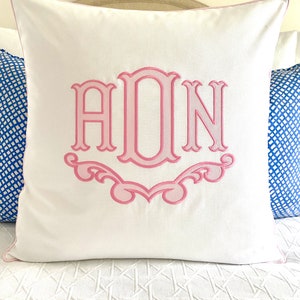 Monogram Applique Euro Sham 26 x 26