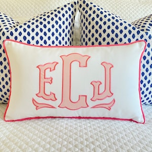 Applique Monogram Pillow Cover