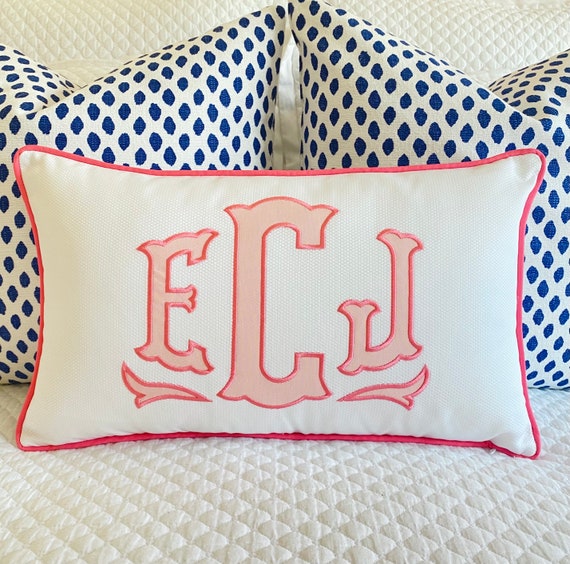 monogram pillow case