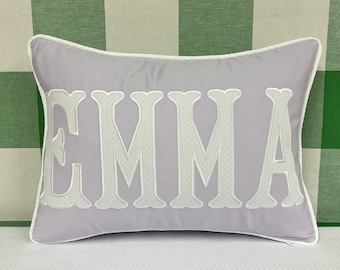 Girls Name Pillow Covers | Appliquéd Monogram Pillow