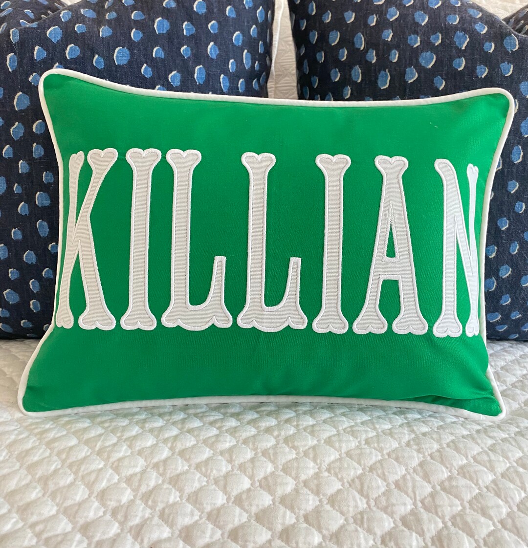 Applique Name Pillow Cover Etsy