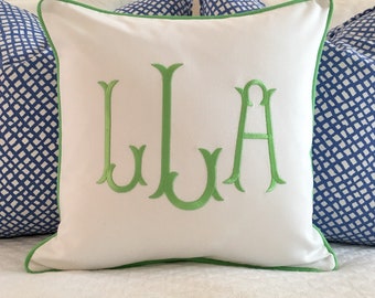 Monogrammed Pillow Cover