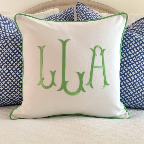Applique Monogram Pillow Cover Etsy