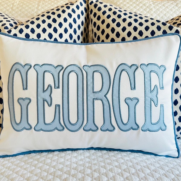 Custom Name Pillow - Coastal Decor
