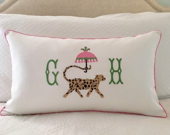 Chinoiserie Cheetah Pillow Cover