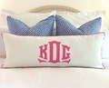 14 x 36 Monogrammed Appliquéd Pillow Cover