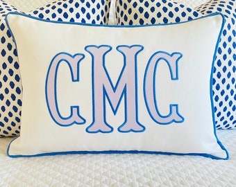 Applique Monogram Pillow Cover