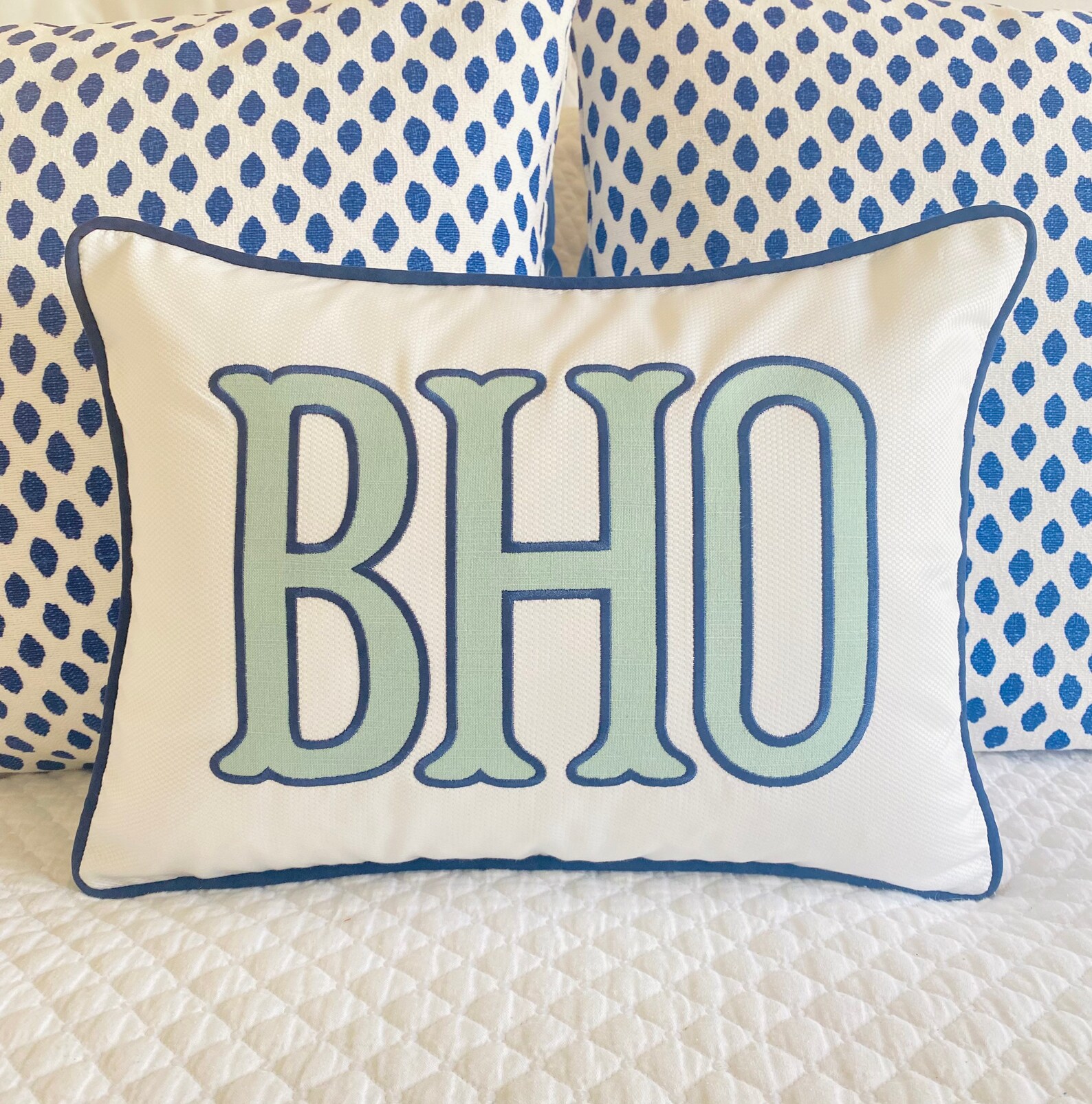 Applique Monogram Pillow Cover Etsy